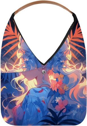 Generic Flamingo Girl Reusable Lightweight Grocery Bags - Foldable Into Compact Pouch, Washable & Sturdy, Multipurpose for Shopping and Travel