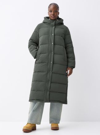 Twik Womens Long wide-baffle puffer jacket