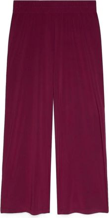 Fiorella Rubino Wijde Jersey Broek - Dames - Wijde Broeken - Rood - XS - Polyester - Broeken