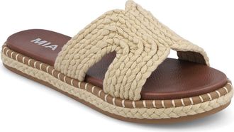 Mia Sirah Platform Slide Sandal in Natural at Nordstrom, Size 7.5