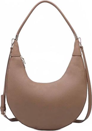Jen & Co. Womens Alex Crescent Crossbody Bag With Convertible Straps In Taupe