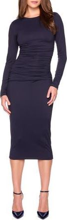 Susana Monaco Long Sleeve Midi Dress in Midnight at Nordstrom Rack, Size X-Small