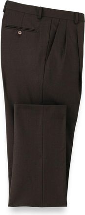 Paul Fredrick Wool Stretch Bengaline Pleated Suit Pants
