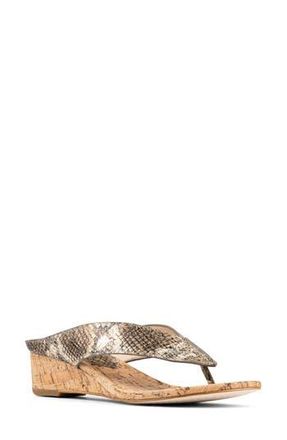 Donald J Pliner Wedge Flip Flop in Platino at Nordstrom Rack, Size 8.5