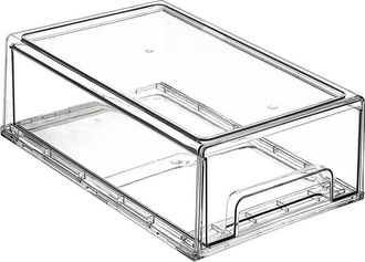 Sorbus Pack Of 2 Medium Clear Stackable Pull-Out Drawers