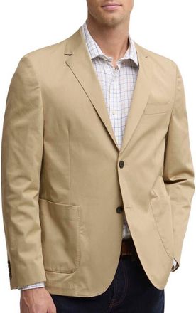 Barbour Bellamy Tailored Fit Stretch Cotton Blazer in Sand at Nordstrom, Size 50