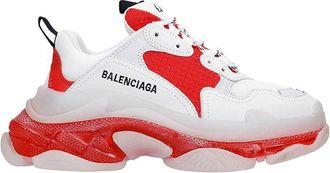 Balenciaga Sneakers Triple S in pelle e tessuto bianco