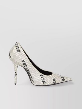 Balenciaga calfskin logo-embellished pumps
