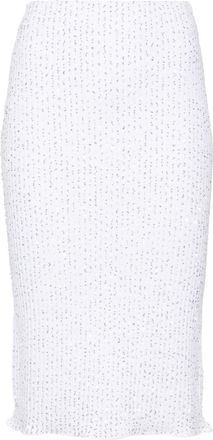 Fabiana Filippi sequin-embellished pencil skirt - women - Cotton - 40 - White