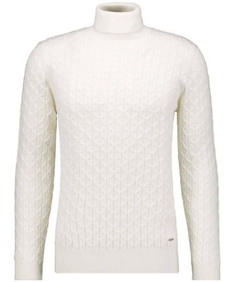 Ragman Rundhalspullover RAGMAN, Herren, Gr. 52, beige (ecru), 95% Baumwolle 5% Kaschmir, ohne Ausschnitt, Pullover Rundhalspullover