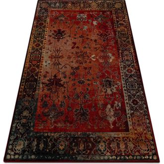 RugsX Alfombra De Lana Polonia Bodrum Ornamento, Marco Rojo Rub&iacute; Red 170x235 Cm