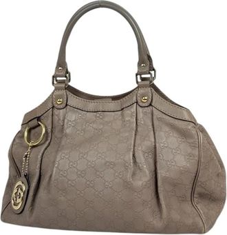 Gucci Pre-owned Sukey Handbag - Dames - Vintage Handtas - Grijs - ONE Size - Leer - Vintage