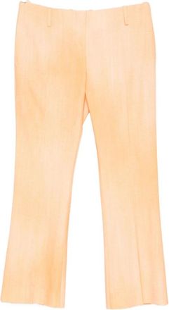 Ermanno Scervino Geplooide Broek met Ceintuur - Dames - Wijde Broeken - Beige - XS - Leer - Broeken