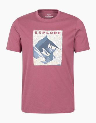 Mountain Warehouse Mens Mountain Warehouse Mens Explore Organic T-Shirt - Pink - Size: 38