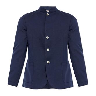 Eleventy Blazers, male, Blue, Size: 3XL Turtleneck Blazer