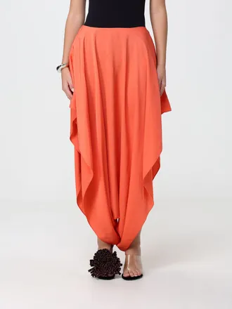 Alaia Gonna lunga asimmetrica in cady con vita elasticizzata
