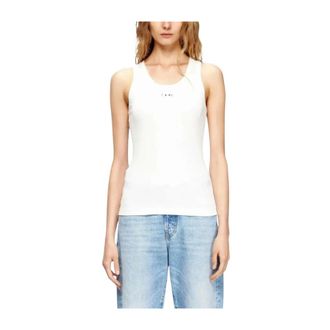 Diesel Tops, Dames, Wit, M, T-anki-od Ribbed Top
