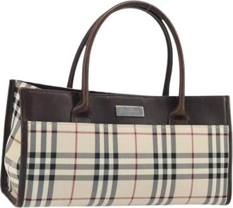 Burberry Pre-owned Nylon Handtas - Dames - Vintage Handtas - Beige - ONE Size - Nylon - Vintage