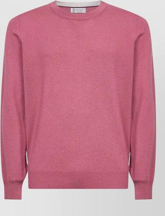 Brunello Cucinelli cashmere ribbed crew neck sweatshirt