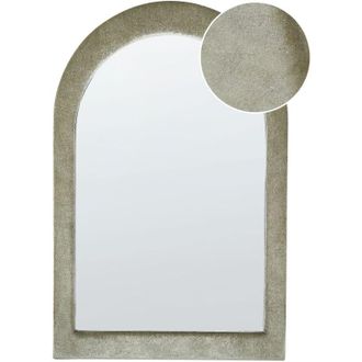 Beliani Specchio da parete moderno decorativo appeso 60 x 90 cm Telaio in mdf Forma irregolare Verde Huriel