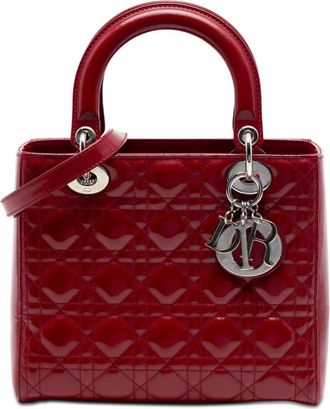 Dior Pre-owned Dior Medium Patent Cannage Lady Dior Ladies SGCI6DX5U9PS8QWZ