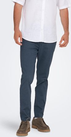 Only & Sons Anzughose ONLY & SONS ONSMARK PETE SLIM DOBBY 0058 PANT NOOS, Herren, Gr. 28, L&auml;nge 32, blau (bering sea), Web, Obermaterial: 88% Baumwolle, 9% Polyes