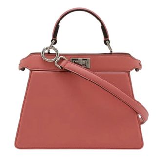 Fendi Pre-owned Peekaboo ISee U 2way tas - Dames - Vintage Handtas - Roze - ONE Size - Leer - Vintage
