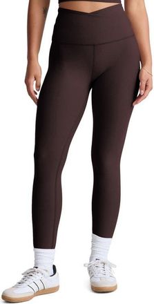 Beyond Yoga At Your Leisure Space Dye High Waist Midi Leggings in Dark Chocolate Heather at Nordstrom, Size X-Small