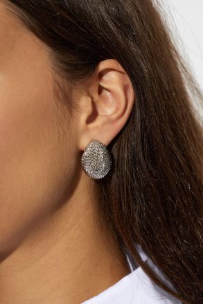 Jacquemus Brass Earrings Herisson, Womens, Silver