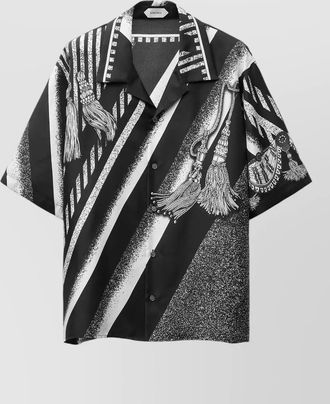 Versace printed silk short-sleeve shirt