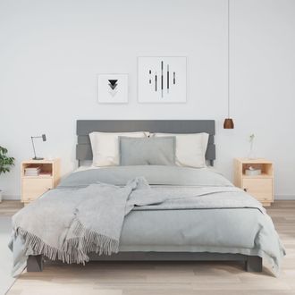 vidaXL Vidaxl - Mesitas De Noche 2 Uds Madera Maciza De Pino 40x34x55 Cm