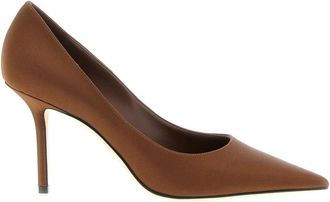 Jimmy Choo London Brown Solid Pointed Toe Pumps