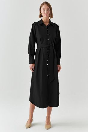 Exquise Mckinley Midi Dress in Black at Nordstrom, Size Xx-Large