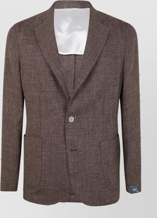Barba linen virgin wool single breasted jacket