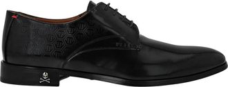 Philipp Plein Leren Veterschoenen Monogram - Heren - Nette schoenen - Zwart - 41 EU - Leer - Schoenen