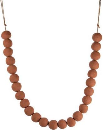 Foreside Home And Garden Handmade Terracotta Bead Decorative Garland in Brown at Nordstrom