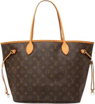 Louis Vuitton Pre-owned Monogram Shoulder Tote Bag - Dames - Vintage Shopper - Bruin - ONE Size - Leer - Vintage