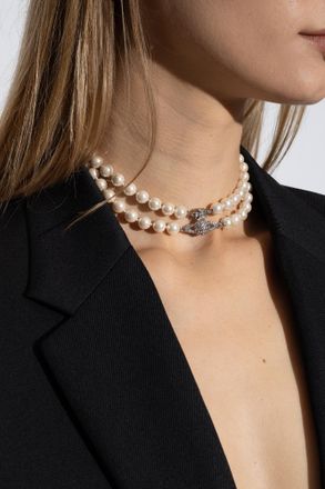 Vivienne Westwood Graziella Choker, Womens, Cream