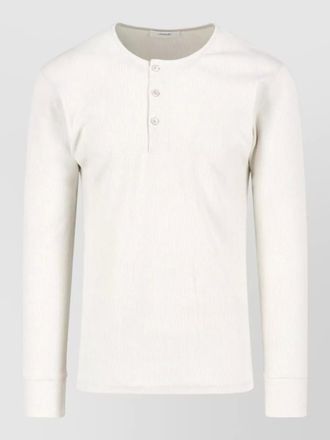 Christophe Lemaire ribbed crew neck shirt long sleeves