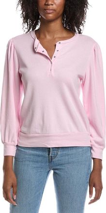 Michael Stars Sophy Puff Sleeve Henley T-Shirt