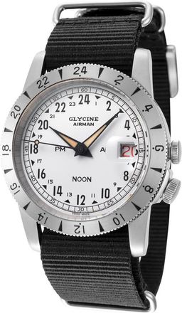 Glycine Airman GMT Automatic Silver Dial Mens Watch GL0376
