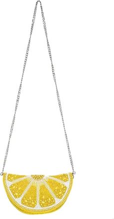 Mary Frances Tart Beaded Handbag In Lemon (Yellow)