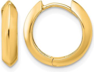Diamond2Deal 14K Yellow Gold Polished Hinged Hoop Earrings