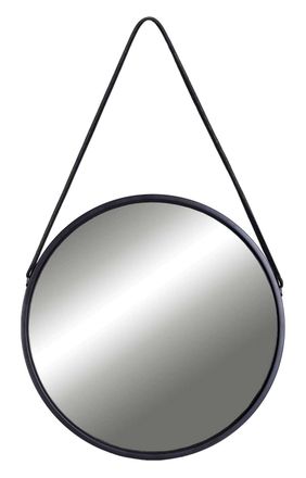 Mirage Calzature Specchio Rotondo Da Capitano Su Cintura Mirage, 60 Cm, Nero