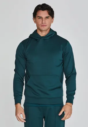 Siksilk Sudadera con capucha elegante verde para hombre SikSilk XL