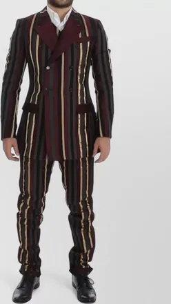 Dolce & Gabbana wool slim-fit striped three-piece suit
