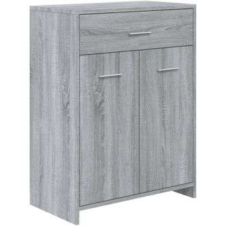 vidaXL Armario De Ba&ntilde;o Madera Contrachapada Gris Sonoma 60x33x80 Cm Vidaxl