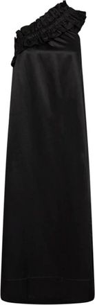 Copenhagen Muse One-Shoulder Maxi Jurk - Dames - Maxi kleedjes - Zwart - 2XS - Polyester - Kleedjes