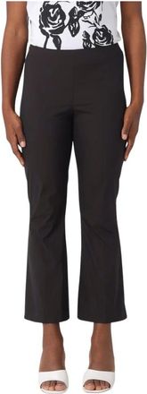 Liviana Conti Cropped Broeken - Dames - Vrijetijds broeken - Zwart - S - Broeken