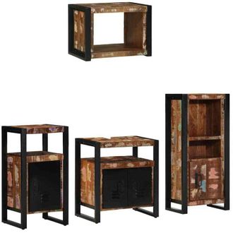 vidaXL Juego De Muebles De Ba&ntilde;o 4 Pcs Madera S&oacute;lida Recuperada Vidaxl